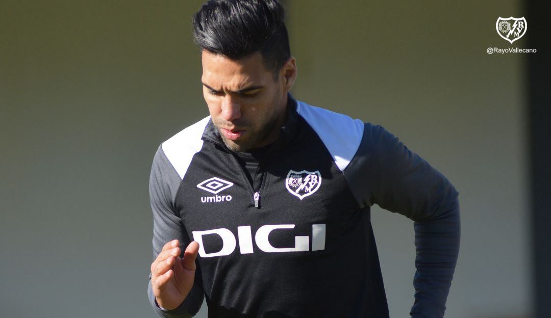 Falcao se prepara para el duelo de la Copa del Rey ante el Real Betis.