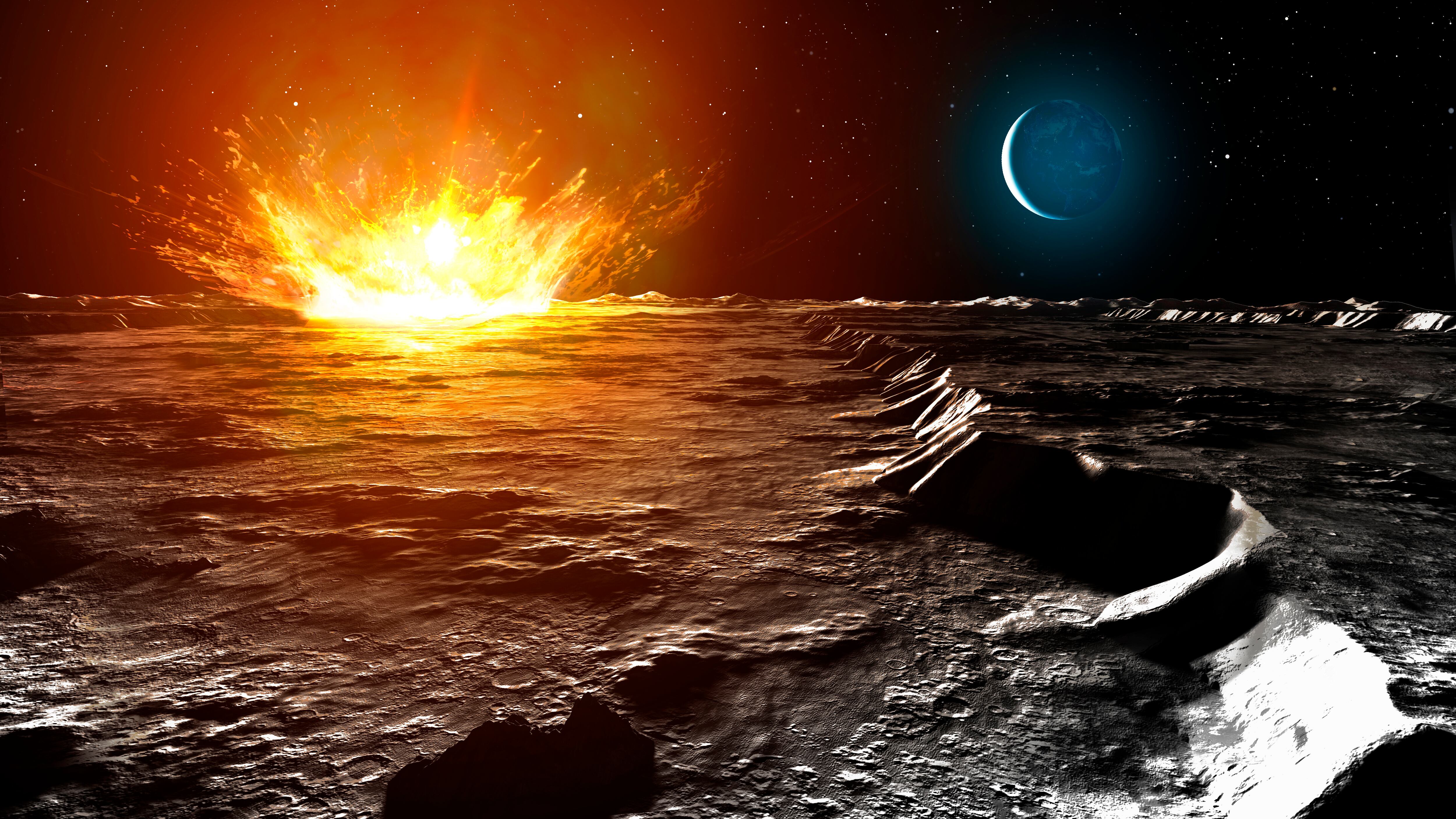 Impacto en la luna, imagen de referencia (Getty Images).