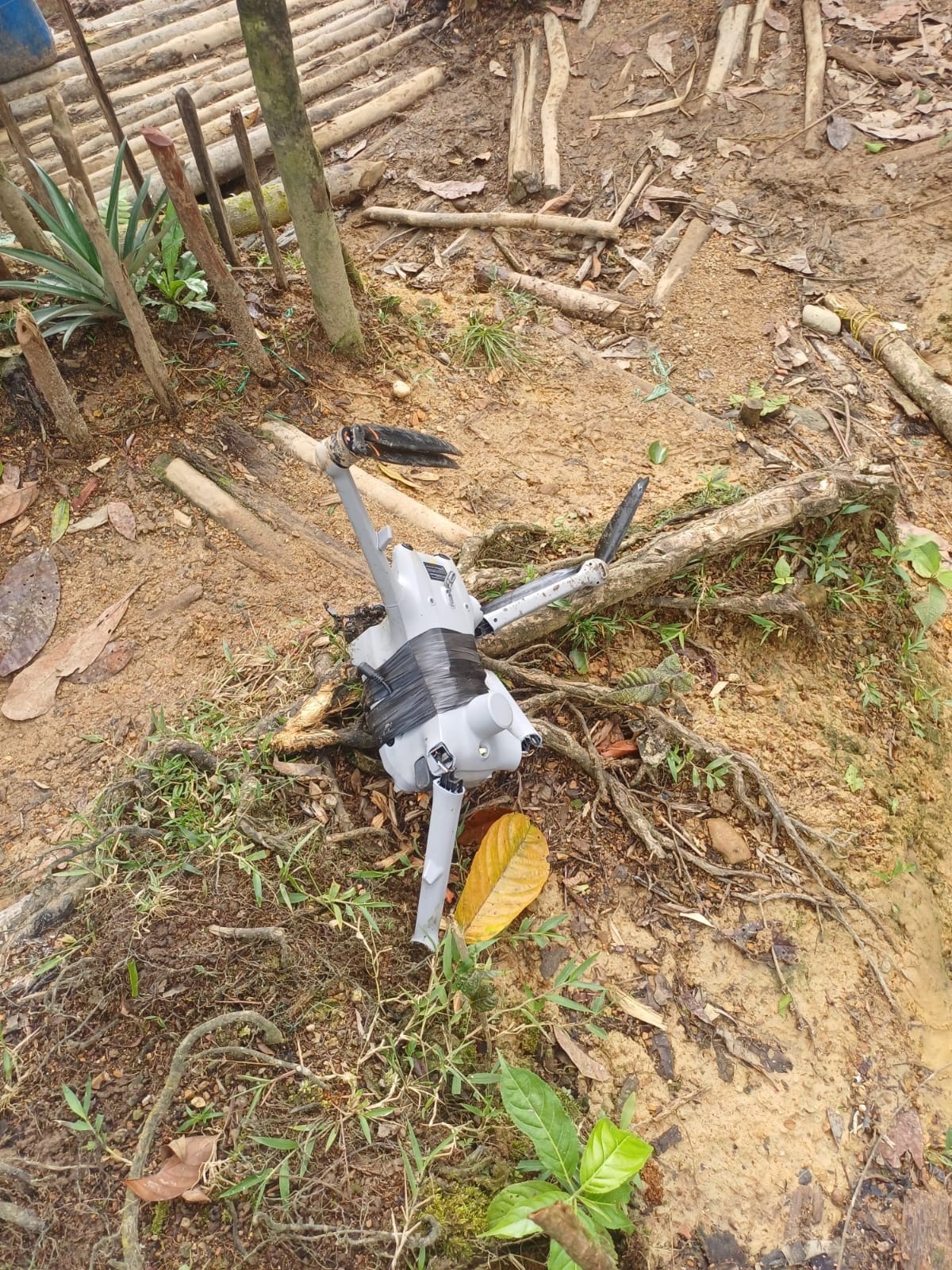 Drones explosivos del ELN derribados por el Ejército en Chocó. Foto: Séptima División.