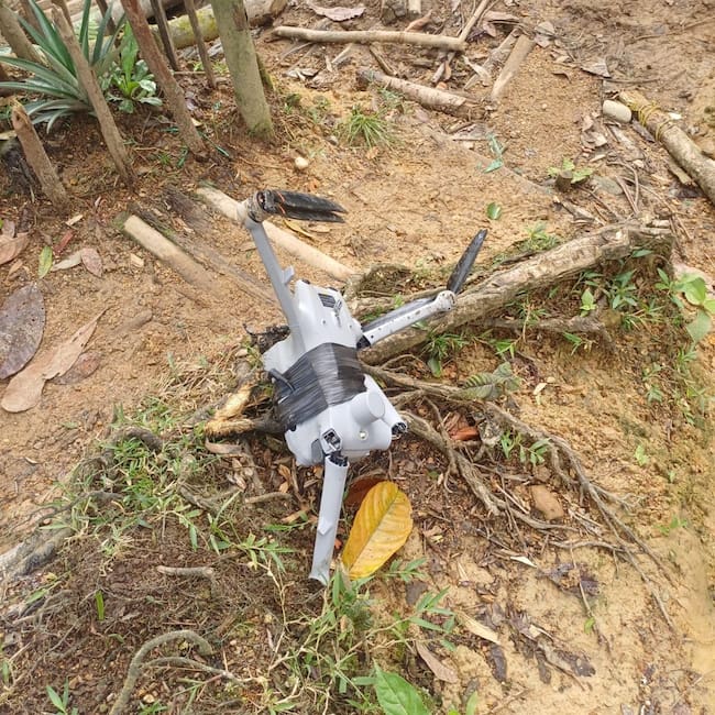 Drones explosivos del ELN derribados por el Ejército en Chocó. Foto: Séptima División.