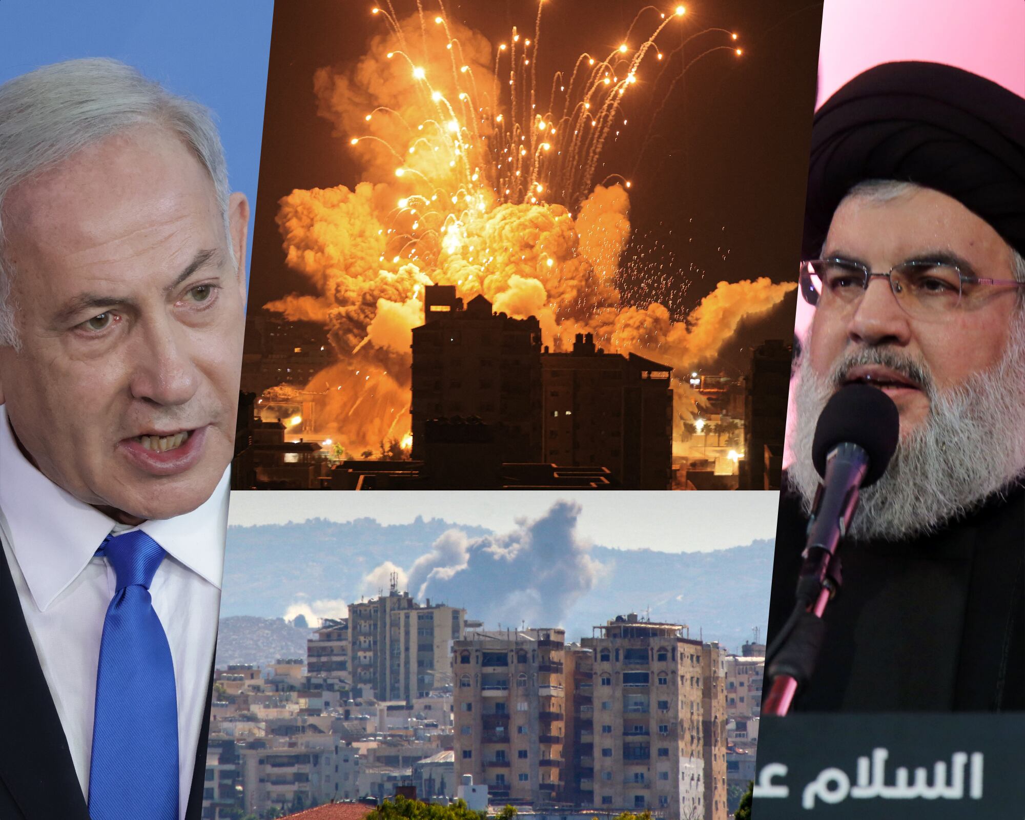 Pese a la presión de países árabes, Estados Unidos y la Unión Europea, los ataques y bombardeos ordenados por Bénjamin Netanyahu (primer ministro de Israel) y Hassan Nasrallah (líder de Hezbolá) continúan.
(Foto: Getty / Caracol Radio)