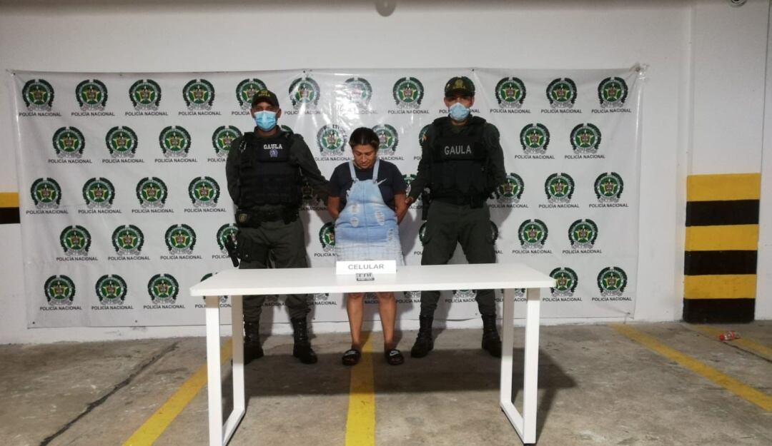 Mujer captura. Cortesía: Policía