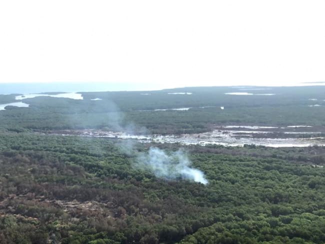 Se reactivaron dos focos del incendio en el parque Isla Salamanca: UNGRD