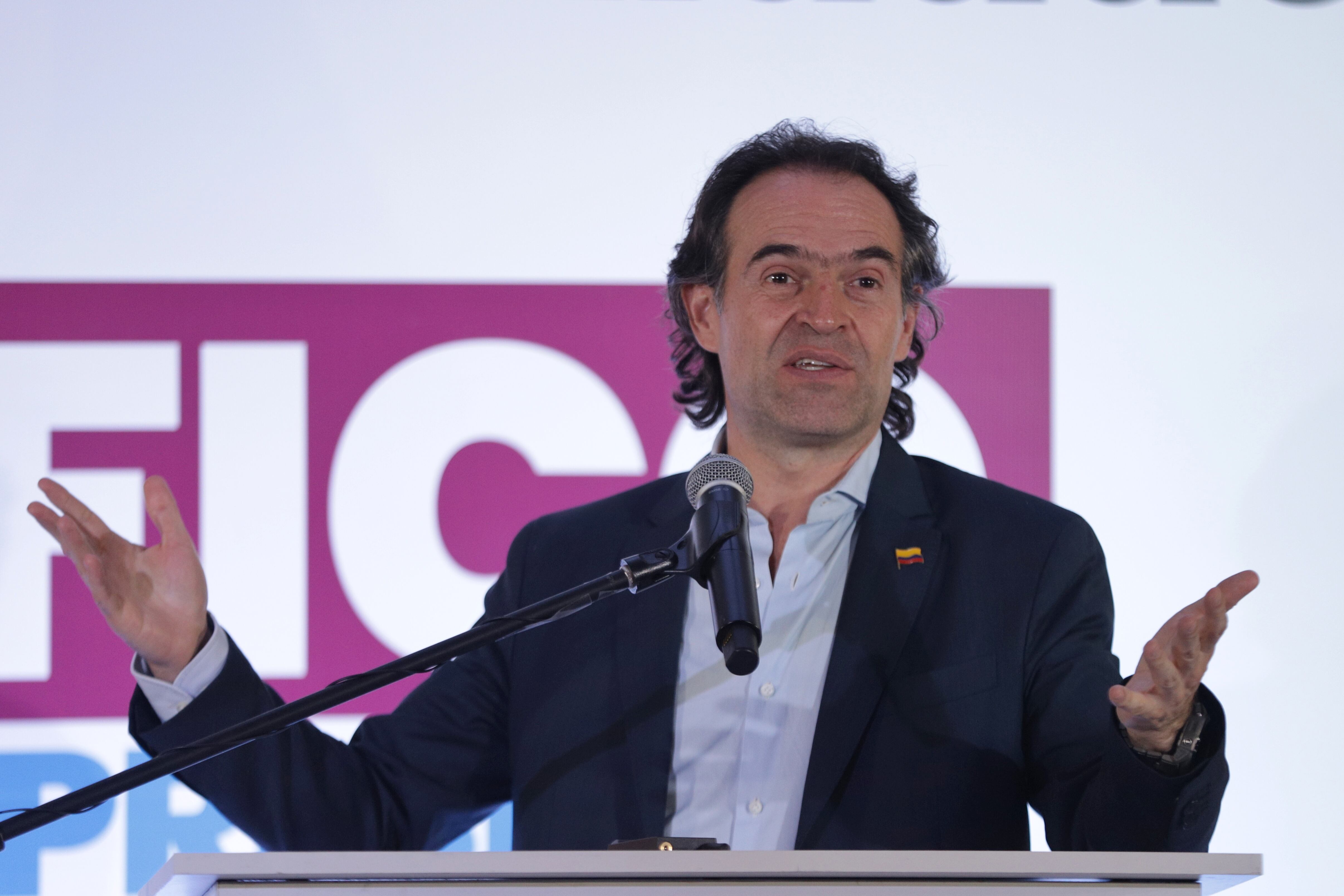 Bogotá. 06 de Abril de 2022.Lanzamiento de programa de gobierno de Federico Gutiérrez en compañía de su fórmula a la vicepresidencia, Rodrigo Lara Sánchez. (Colprensa - Álvaro Tavera)