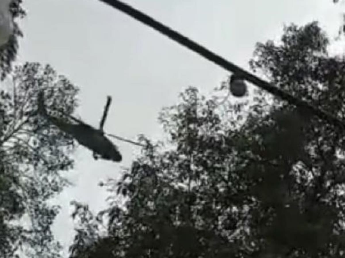 VIDEO: Incidente con helicóptero de las fuerzas militares
