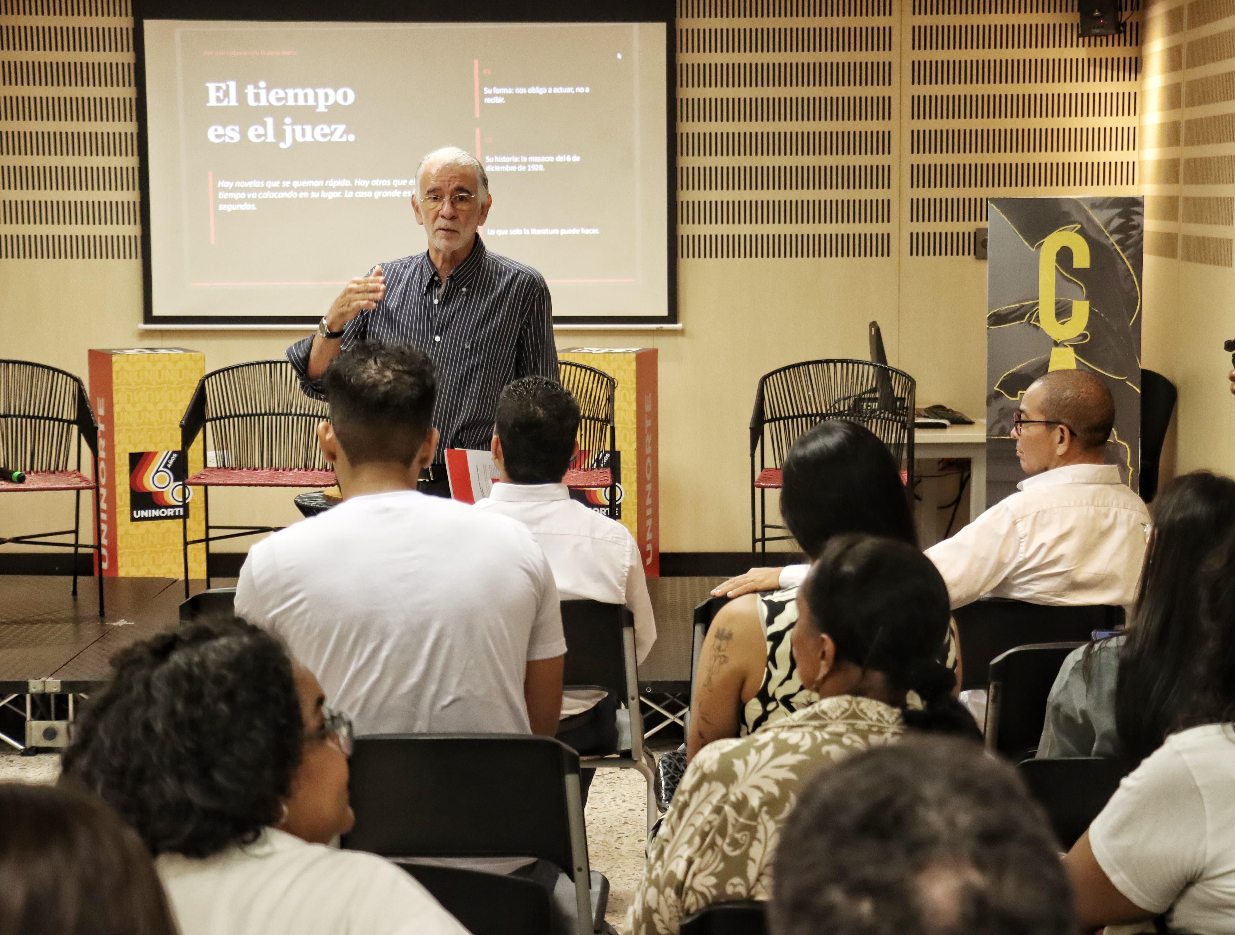 Eduardo Verano, gobernador del Atlántico, durante la quinta edición de la Cátedra Álvaro Cepeda Samudio