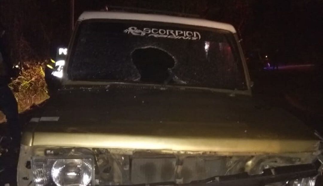 Lugar del accidente. Sector de Veracruz, vía La Linda