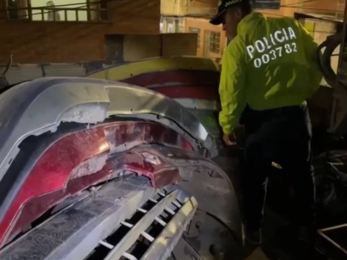 Desmantelaron taller que vendía autopartes robadas en internet en el sur de Bogotá