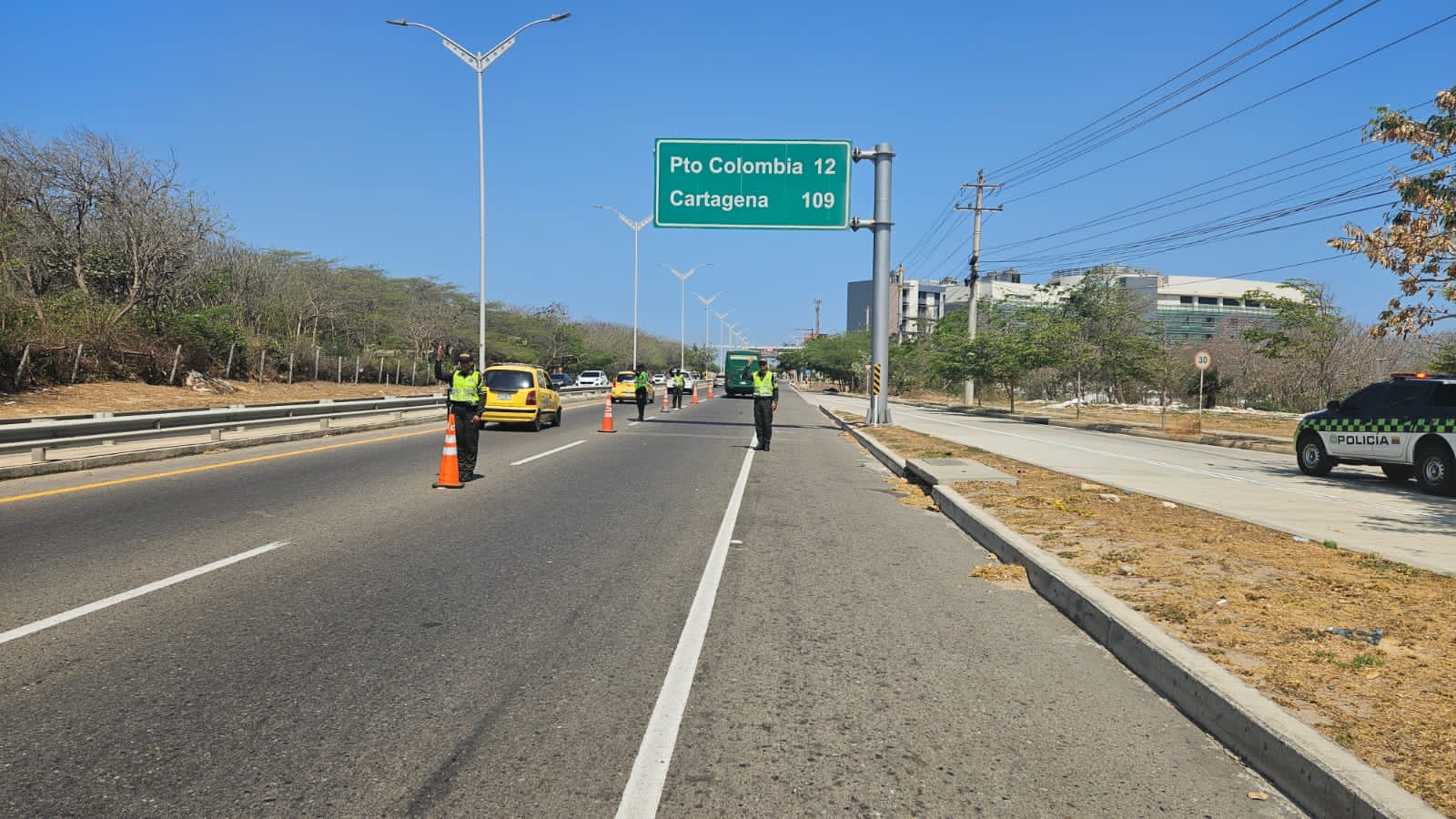 Operativos en las vías del Atlántico durante Semana Santa. Foto: Policía