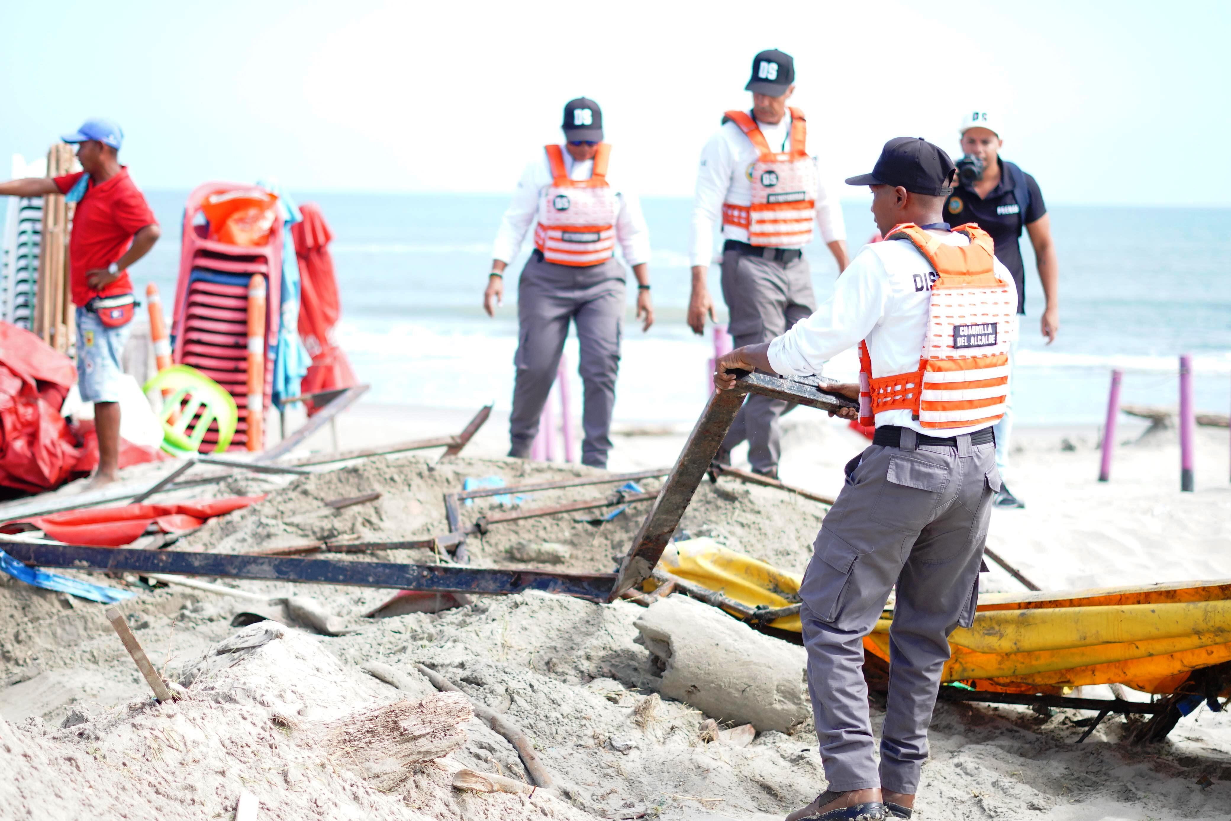 Construcción de garitas en playas de Cartagena se encuentra en la fase de cimentación