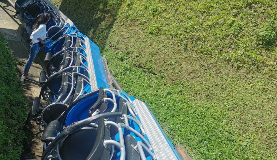 Así quedaron los vagones del parque del café en el Quindío