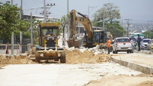 Obras vía la Cordialidad./ Foto: Alcaldía de Barranquilla