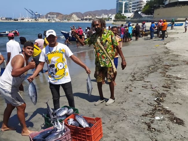 La subienda que mejora la economía de los pescadores de Santa Marta