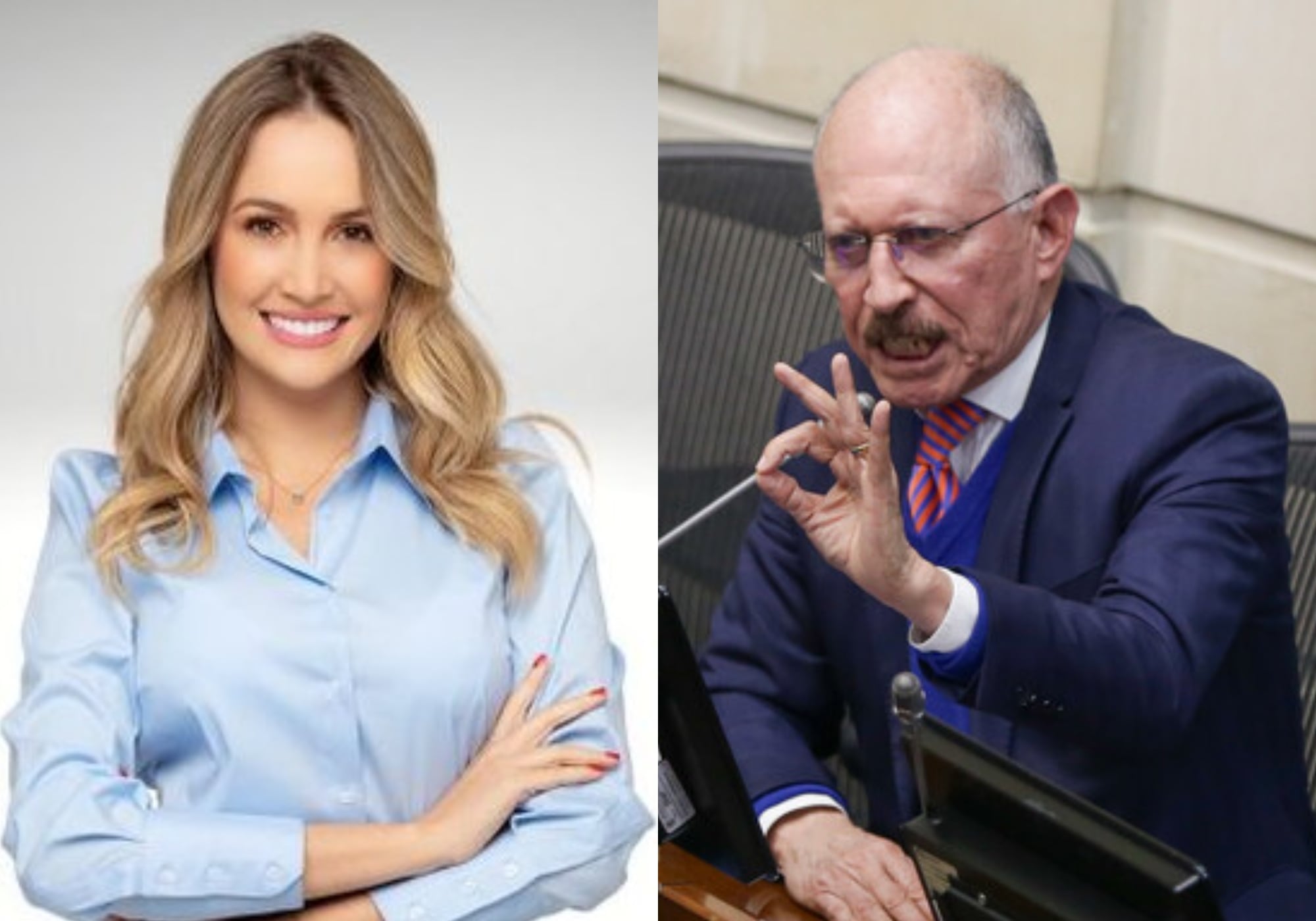 Ana María Castañeda y Temístocles Ortega. Fotos: X @AnyMarCas / (Colprensa - Catalina Olaya)