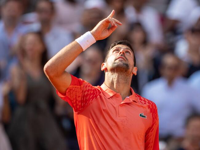 Novak Djokovic celebra su triunfo ante Carlos Alcaraz. (Photo by Tim Clayton/Corbis via Getty Images)