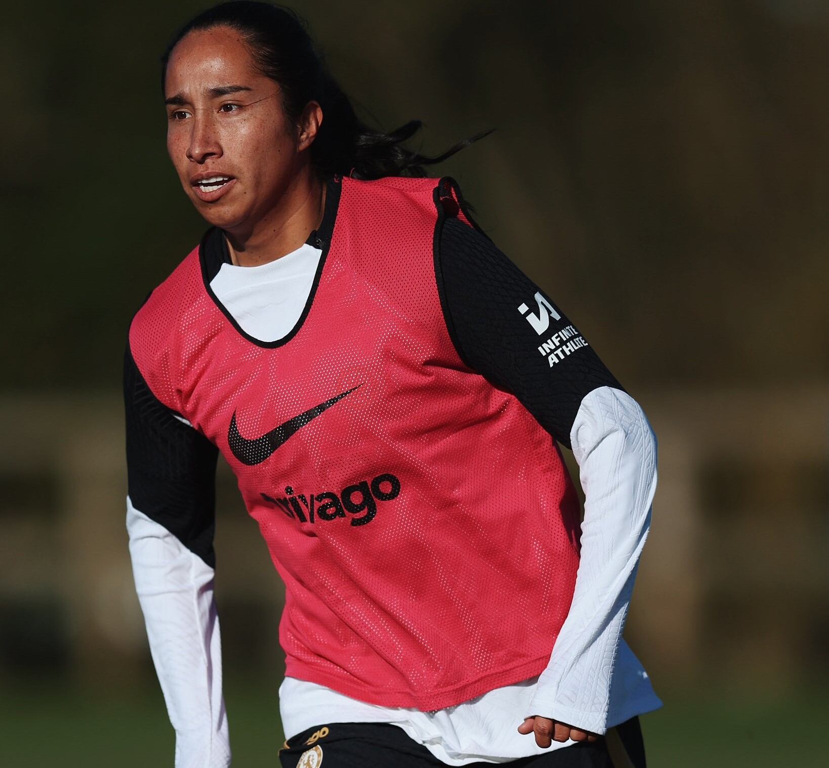 Mayra Ramírez en su primer entreno  / Foto: Chelsea