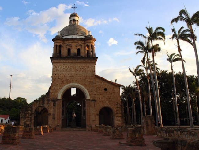 El templo histórico en parque Gran Colombiano de la casa del General Santander 