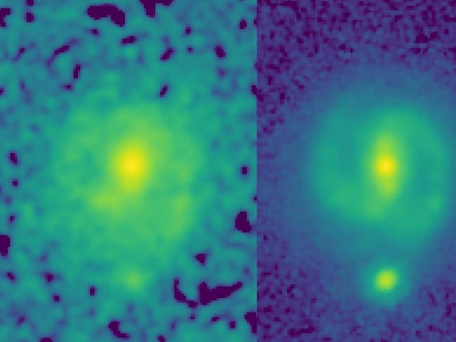 El poder de JWST para mapear galaxias en alta resolución y en longitudes de onda infrarrojas más largas que el Hubble le permite mirar a través del polvo y revelar la estructura subyacente y la masa de galaxias distantes.Foto: NASA/CEERS/University of Texas at Austin/EUROPA PRESS