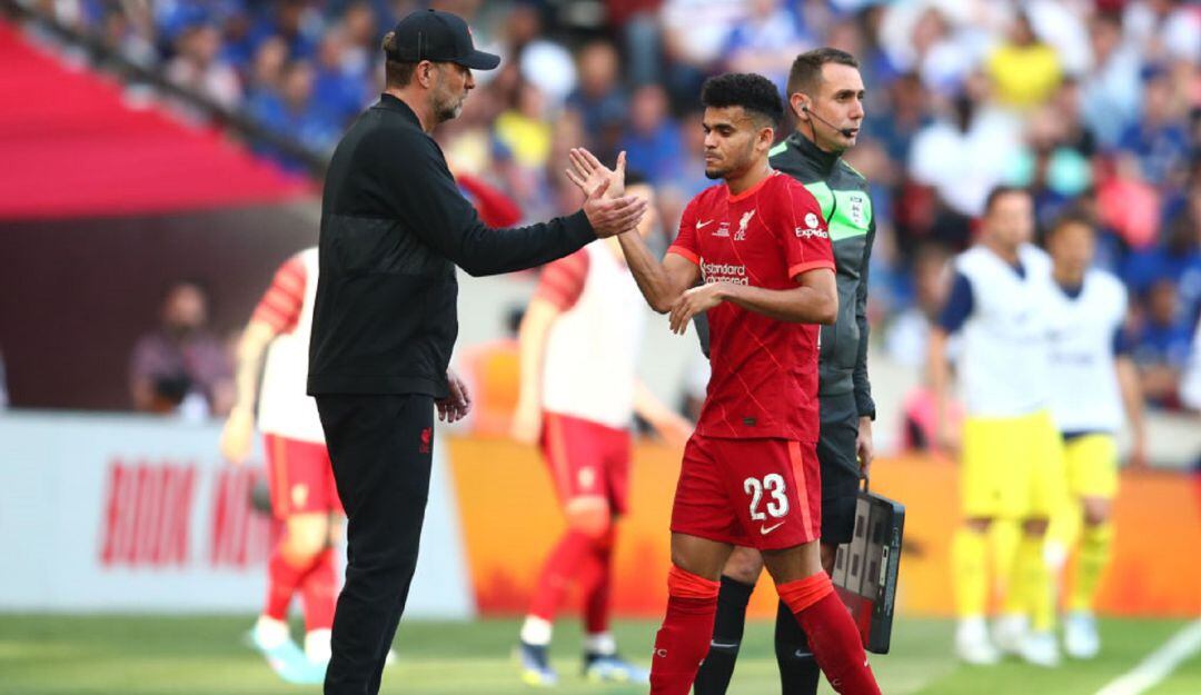 Jurgen Klopp y Luis Díaz
