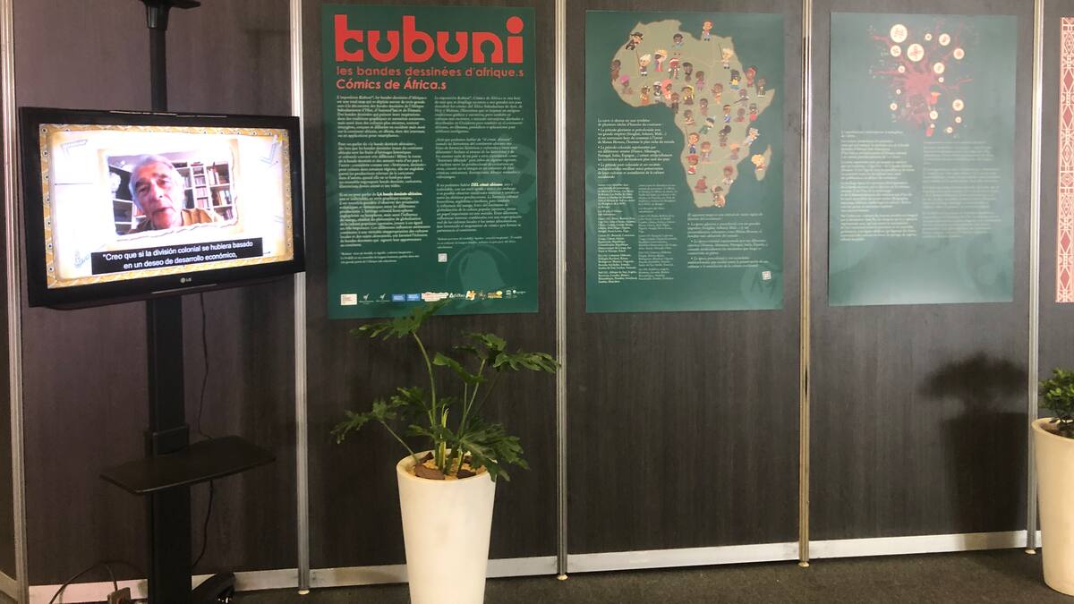 Joelle Epée Mandengue hbla de la exposición "Kubuni" en la Filbo 2023