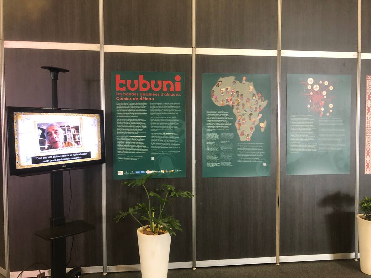 Joelle Epée Mandengue hbla de la exposición "Kubuni" en la Filbo 2023