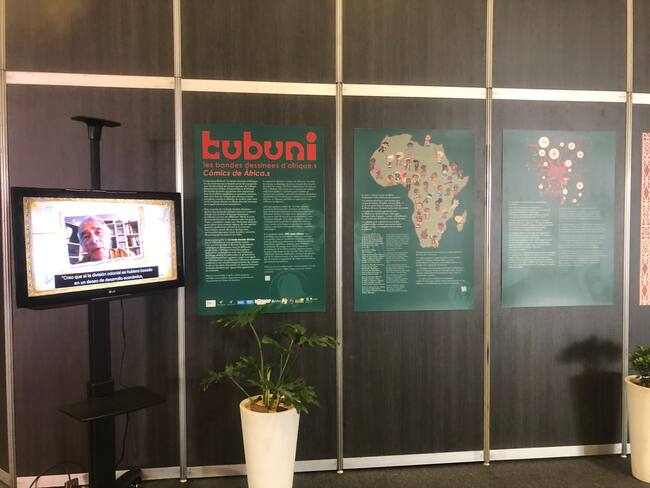 Joelle Epée Mandengue hbla de la exposición "Kubuni" en la Filbo 2023