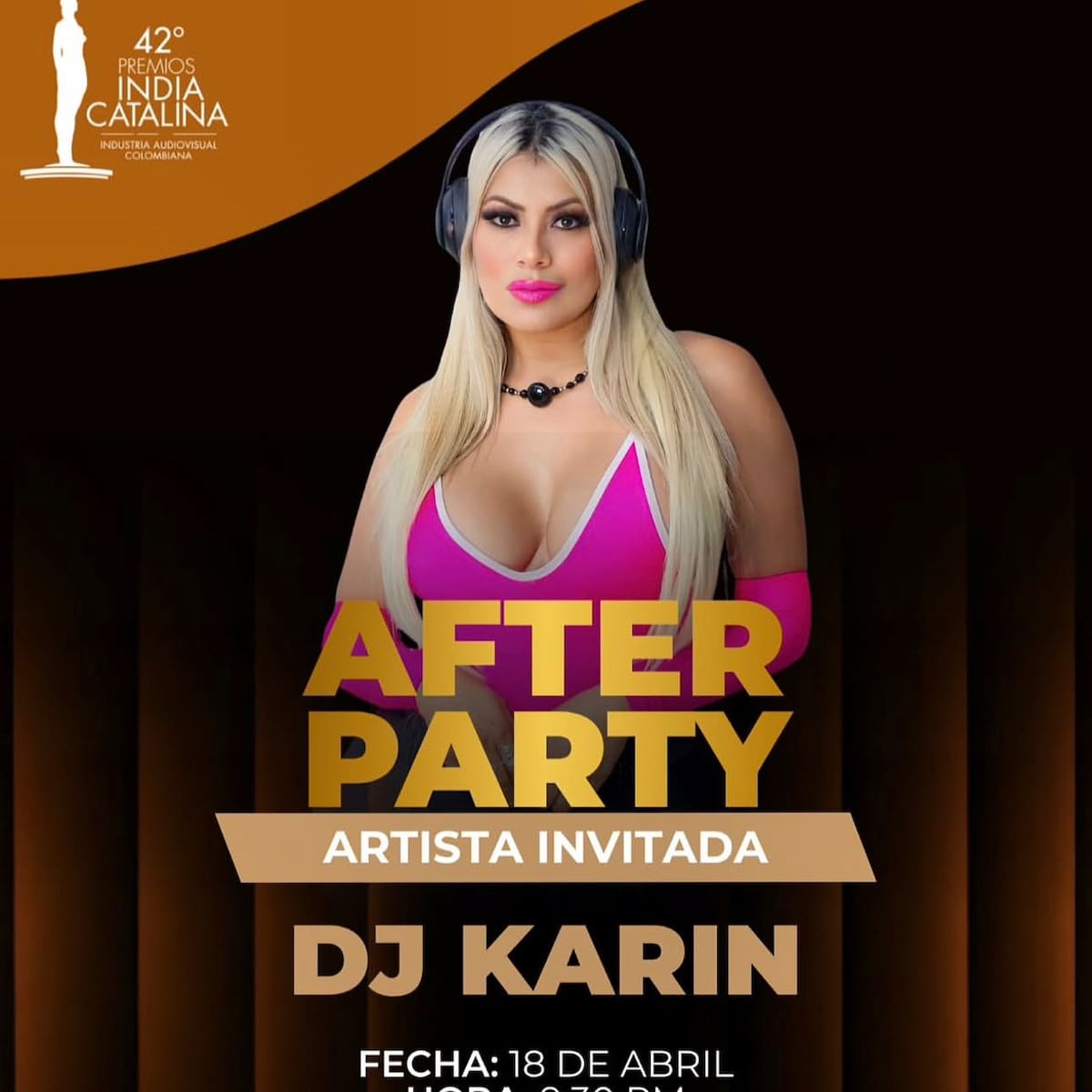 Premios India Catalina tendrán After Party este sábado 18 de abril en Cartagena