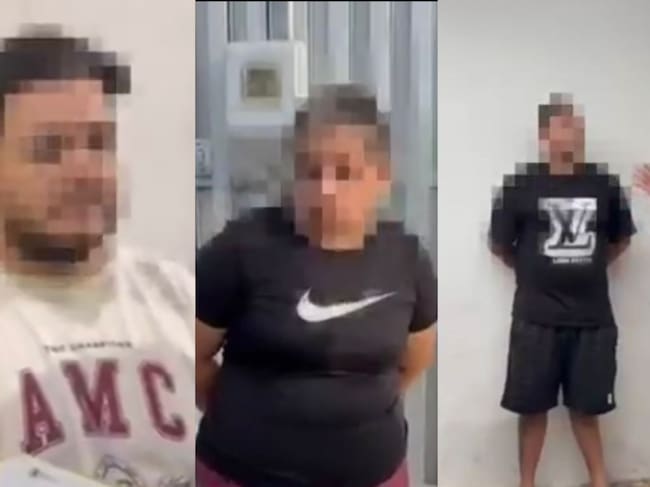 Alias ‘Demonio’, ‘Wilmer’ y ‘Angélica’, son los tres capturados por el homicidio de Cristian Herrera. / Foto: Policía Nacional.