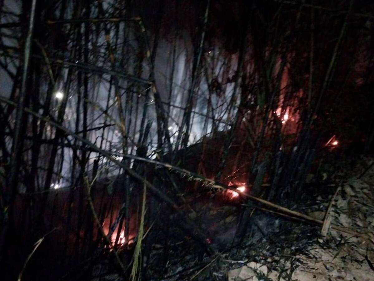 Varios metros cuadrados fueron consumidos por un incendio forestal en Marmato Caldas