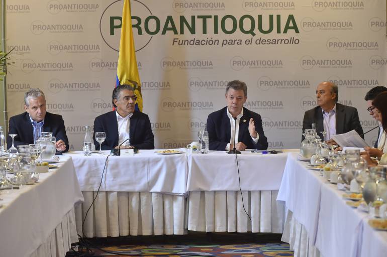 Presidente Santos en asamblea de Proantioquia.