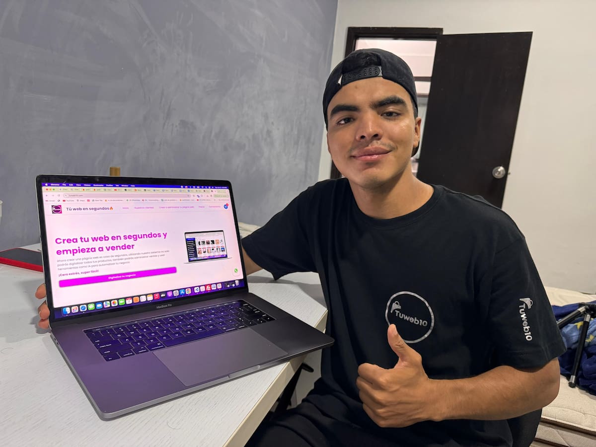 Joven desarrolló sistema para crear páginas web con IA de manera rápida en Puerto Berrio