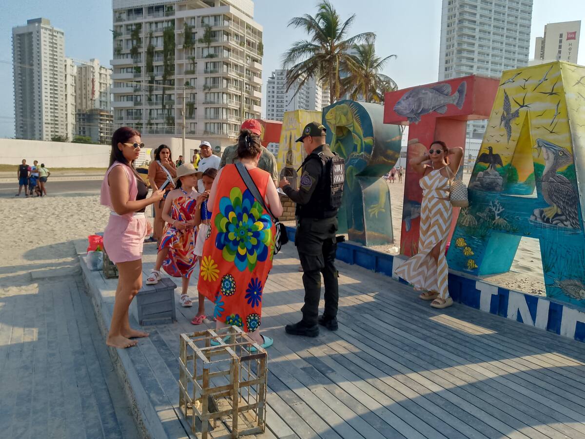 Gaula realizó prevención contra el secuestro y extorsión en sitios turísticos de Cartagena