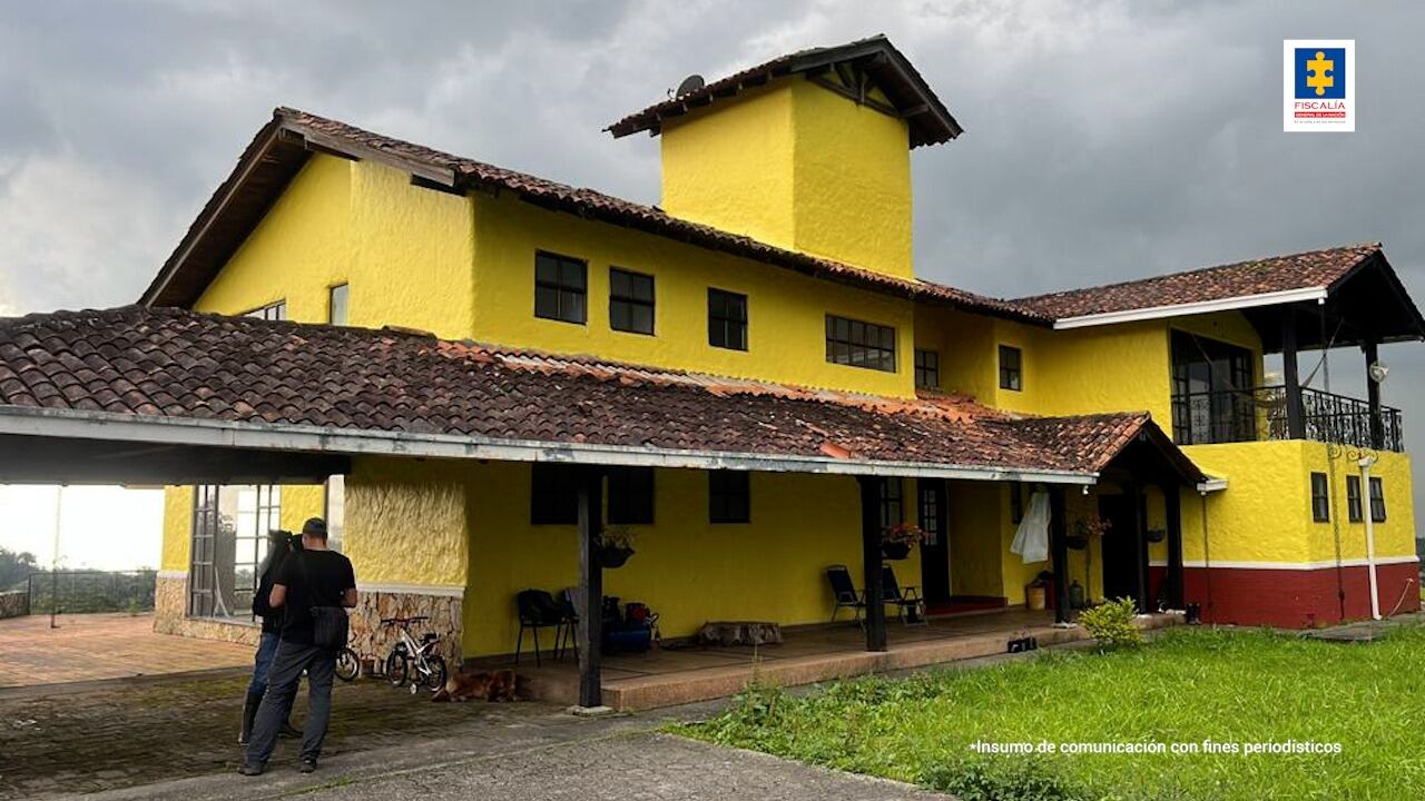 Uno de los bienes ocupados por la Fiscalía en Filandia, Quindío. Foto Cortesía Fiscalía