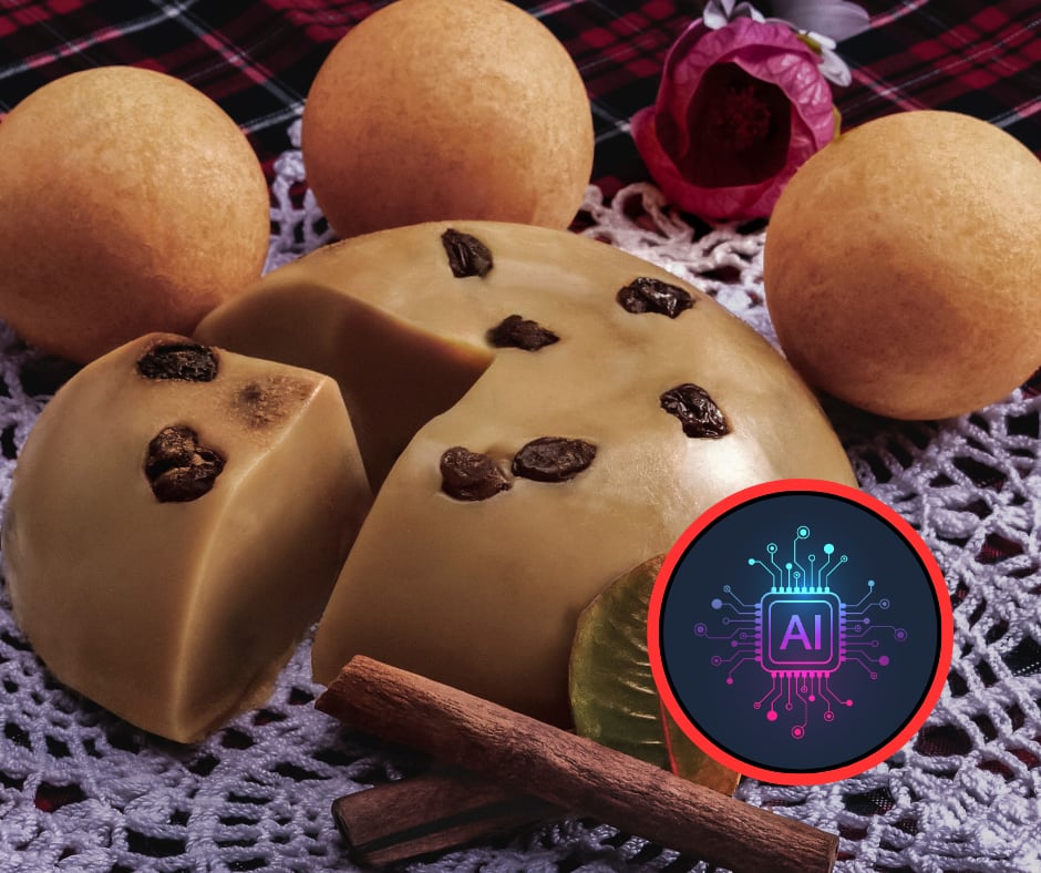 Natilla, Buñuelos y logo IA (Getty Images)
