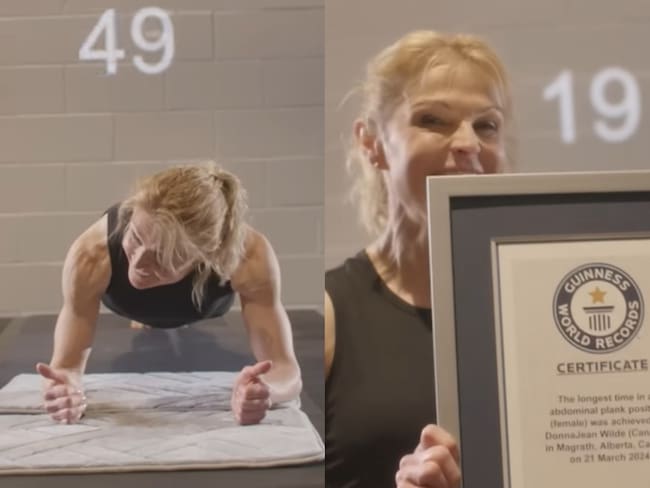 Duró 4 horas haciendo plancha abdominal e hizo 1.575 flexiones en una hora: historia de Donna Wilde