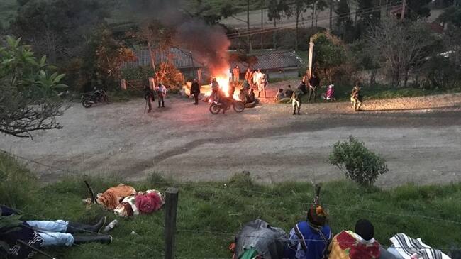 Indígenas bloqueaban entrada a la empresa turística Termales Aguatibia - Imagen de archivo. Foto: Empresa Aguatibia