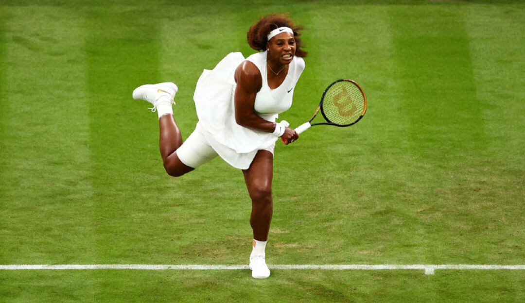 Serena Williams en su último torneo disputado, Wimbledon 2021