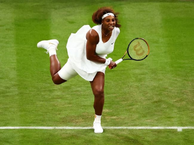 Serena Williams en su último torneo disputado, Wimbledon 2021