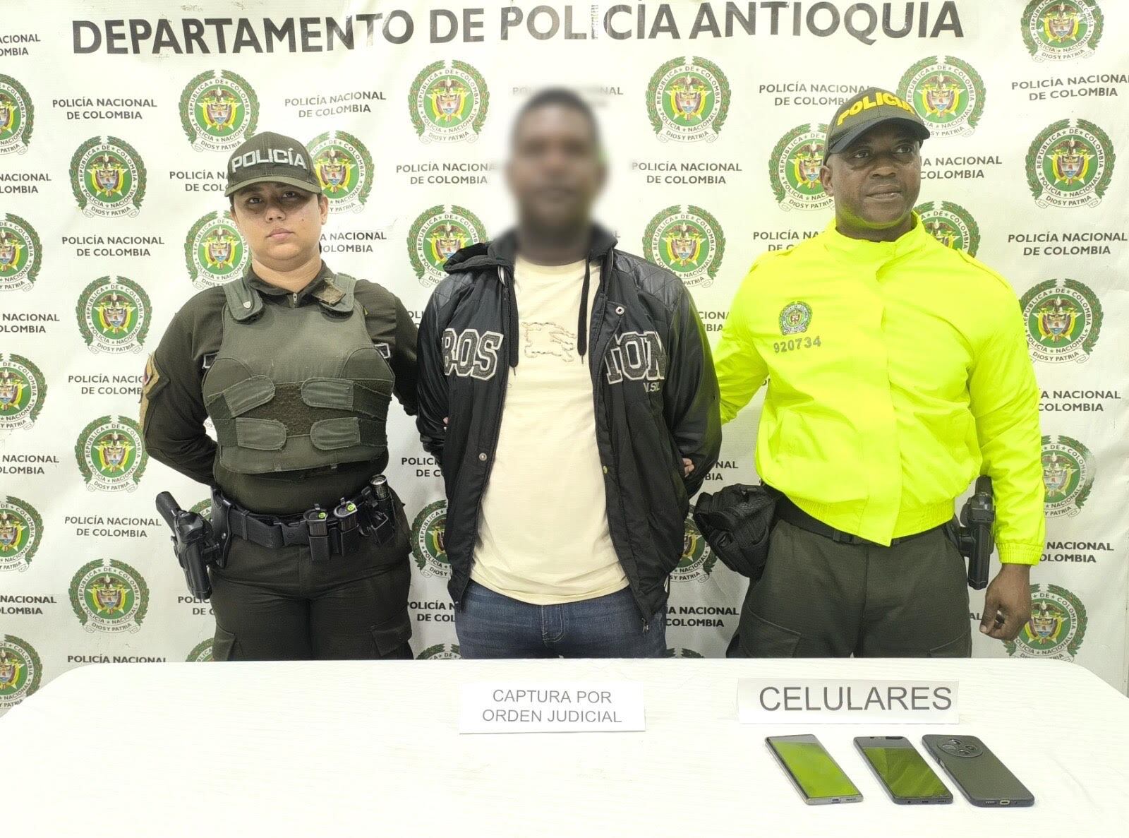 Alias "Marcos" dirigía las actividades criminales en Giraldo, Antioquia, donde fue capturado. Foto: Policía Antioquia.