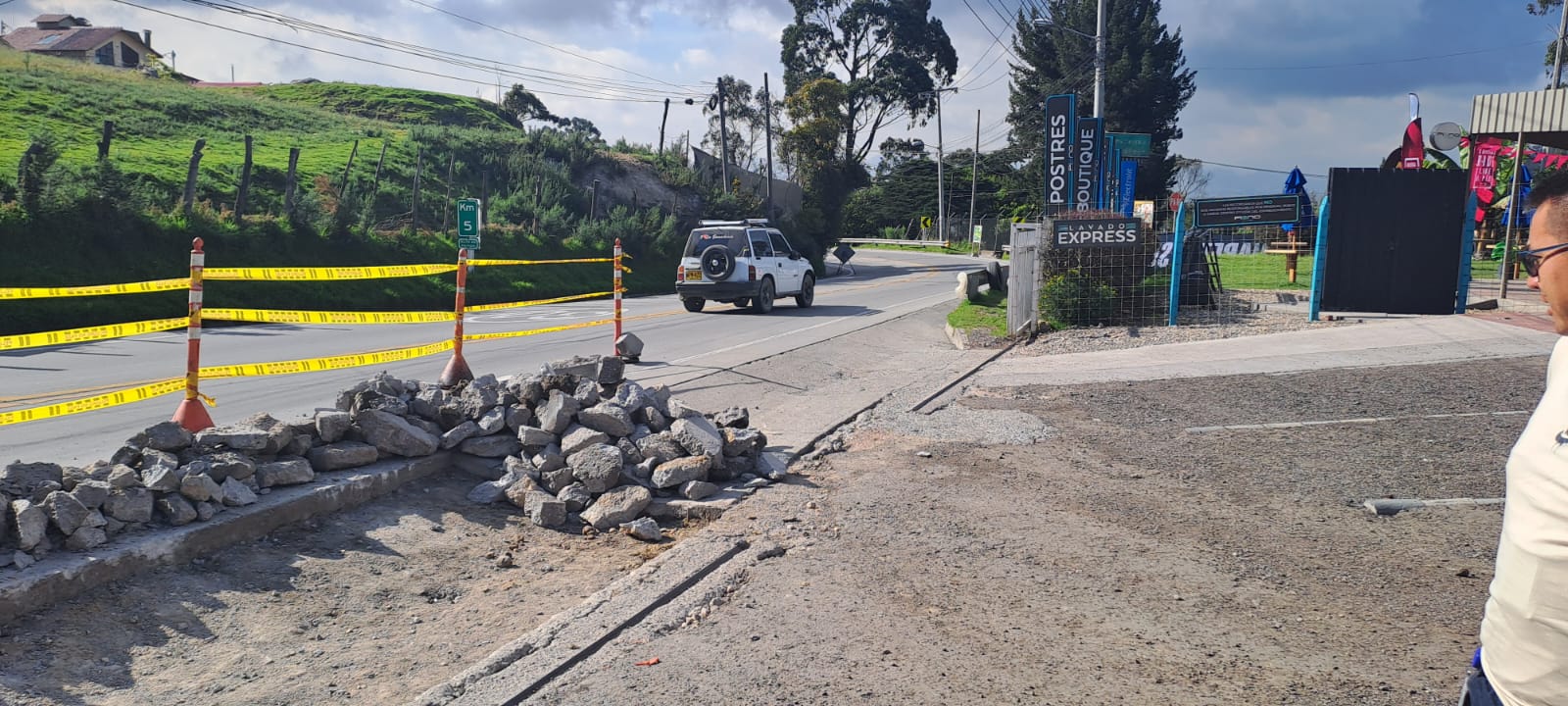 Trancones en La Calera, Cundinamarca: obras irán hasta el 13 de febrero.