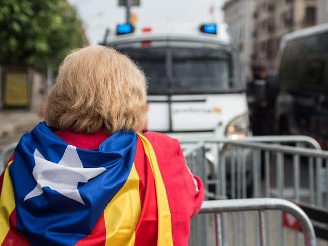Manifestante por la independencia de Cataluña