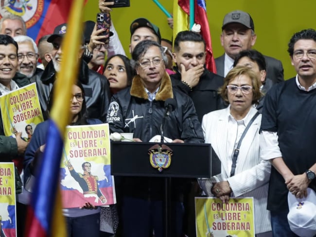 Intervención del presidente Gustavo Petro en las marchas por la soberanía. Cortesía: Colprensa