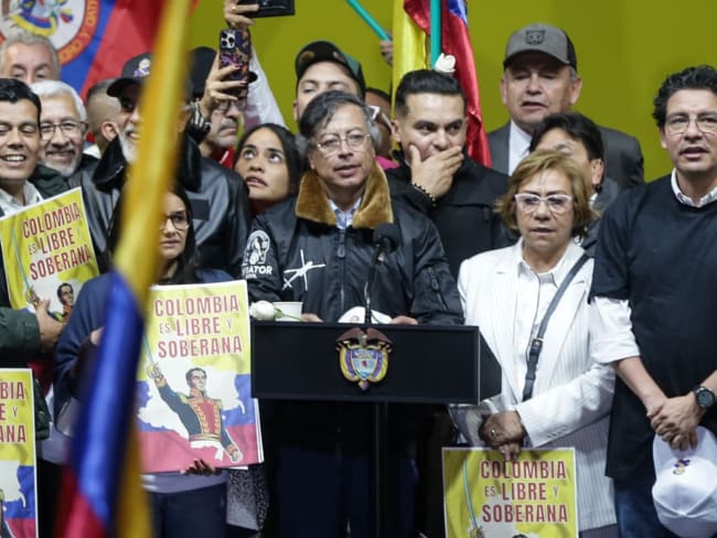 Intervención del presidente Gustavo Petro en las marchas por la soberanía. Cortesía: Colprensa