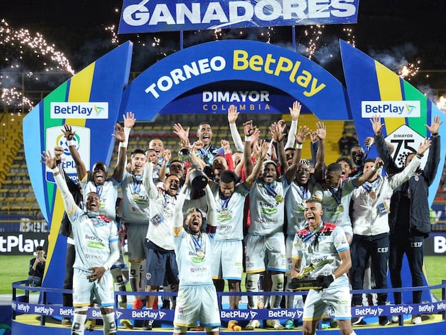 Bogotá. Noviembre 17 de 2023. Fortaleza CEIF gana el Torneo BetPlay y asciende a la primera división. (Cortesía)