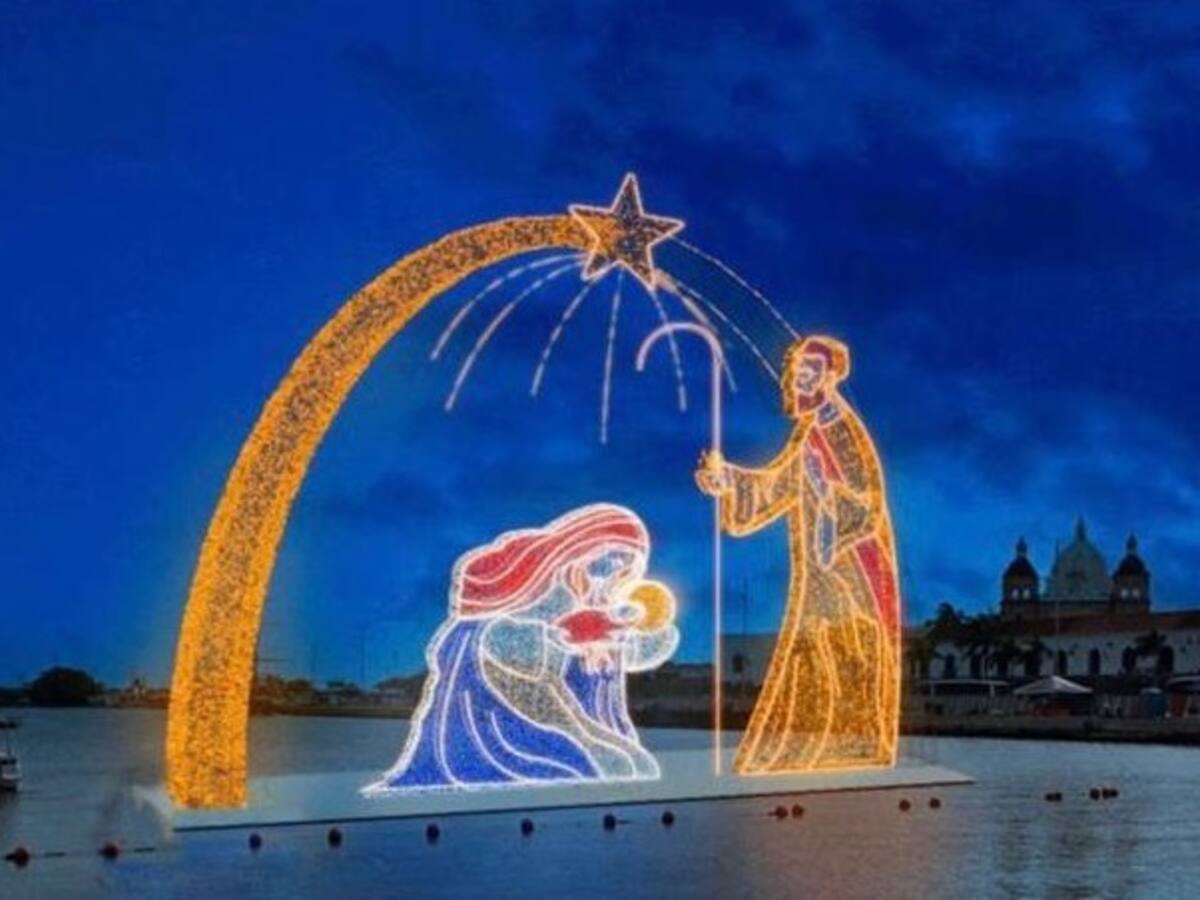 El pesebre de la Bahía de las Ánimas: nuevo atractivo del alumbrado navideño en Cartagena