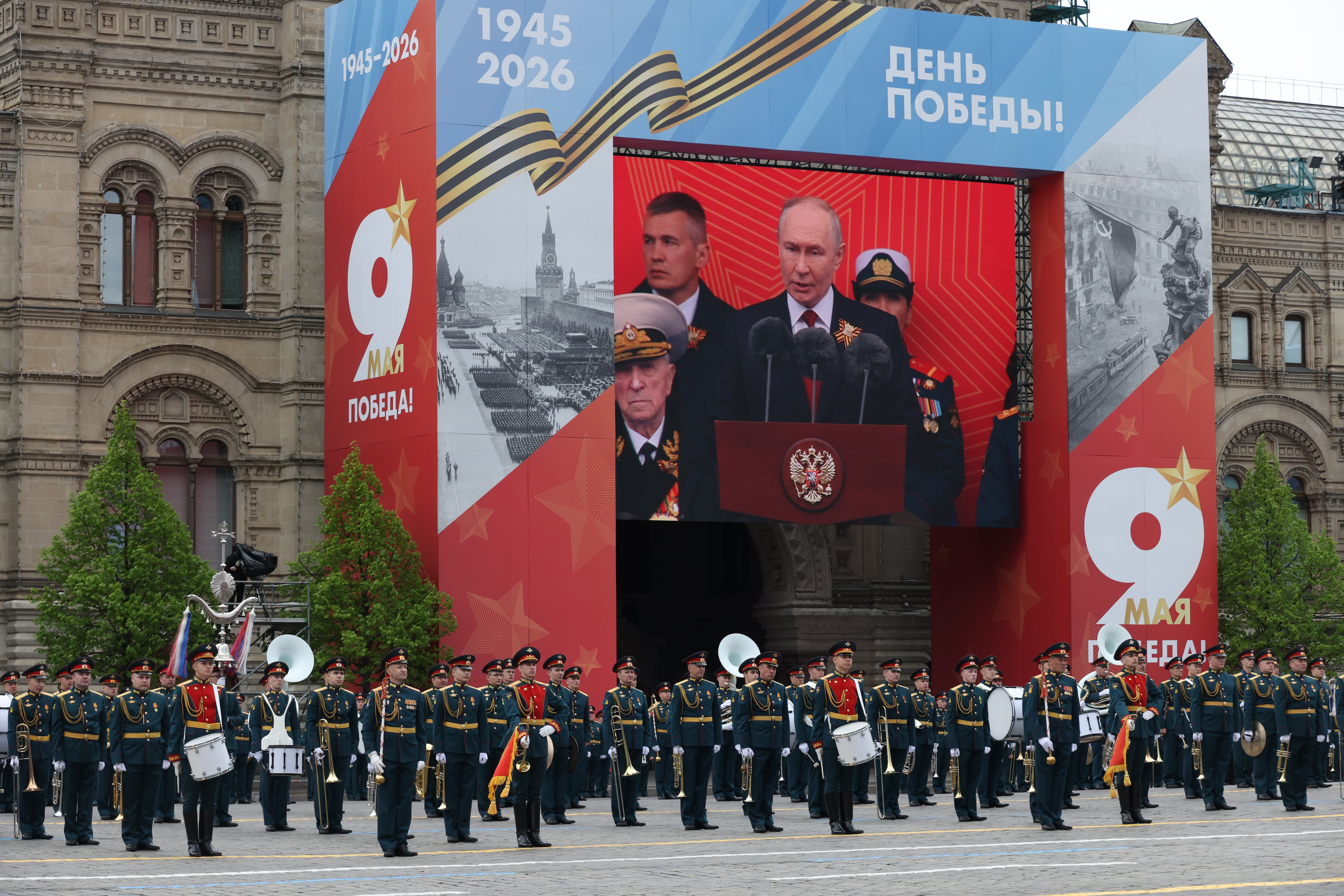 El presidente ruso, Vladimir Putin, entrega su discurso durante el desfile del Día de la Victoria en Moscú. 
(Foto:   Contributor/Getty Images)