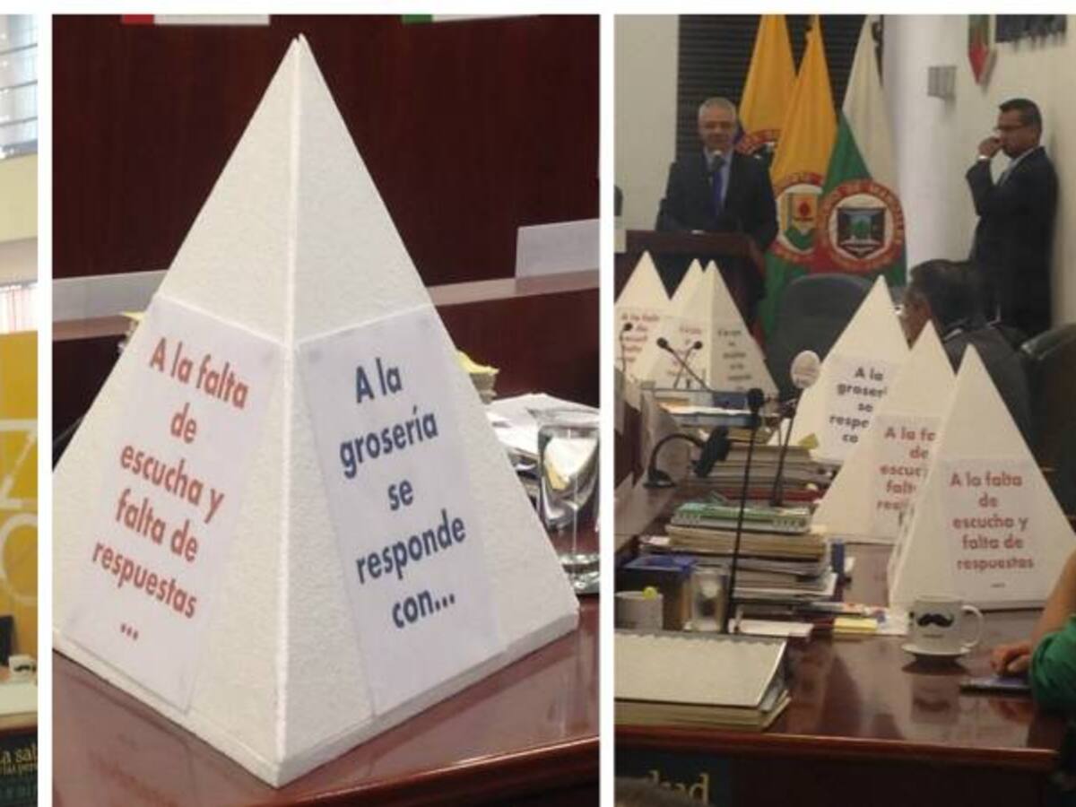 Concejales de la oposición protestaron de manera pacífica