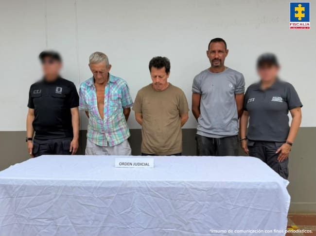 Cuatro hombres fueron capturados por presuntamente abusar y explotar sexualmente a niñas indígenas de Puerto Concordía Meta. Foto: Fiscalía.