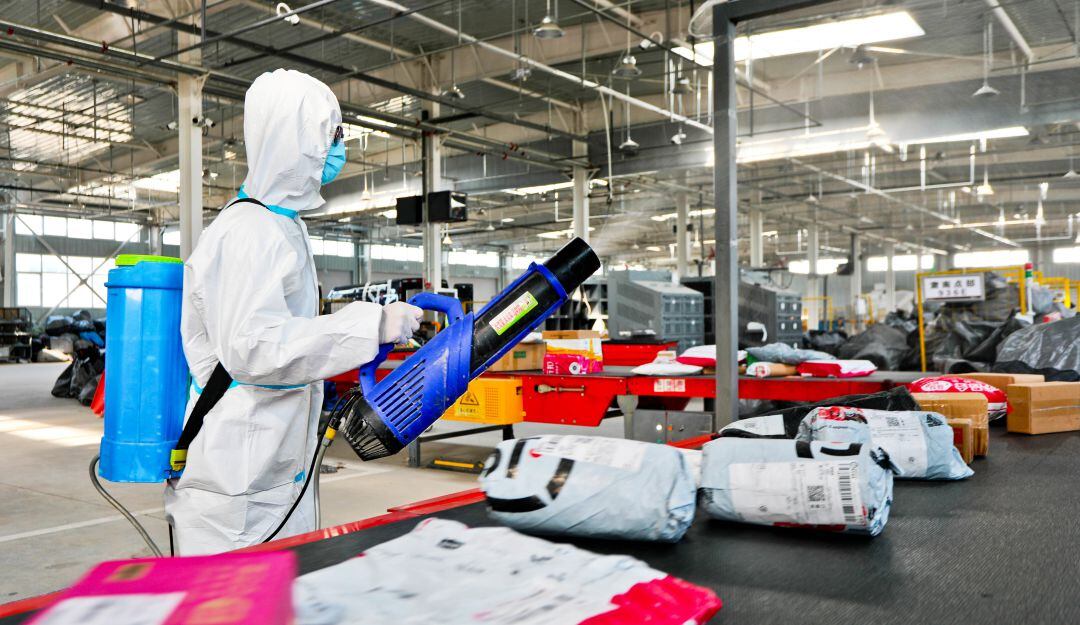 Gestión y desinfección de correos en el norte de China