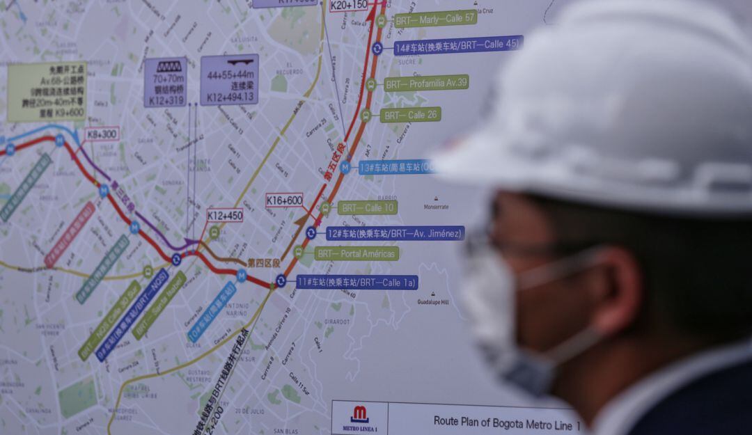 Metro de Bogotá y obras. 